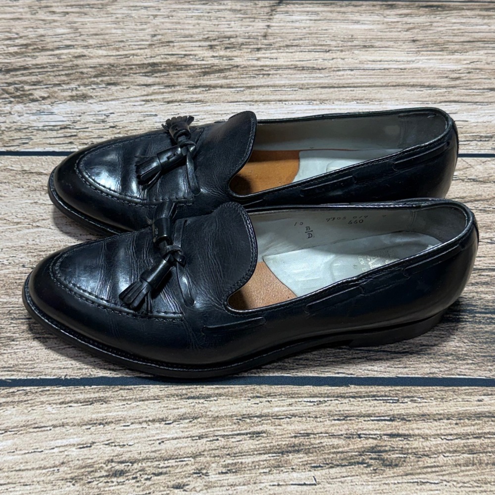 Alden Tassel Loafers Mens 10 B/D Black 660 Leather Dress Shoes Aberdeen Last USA